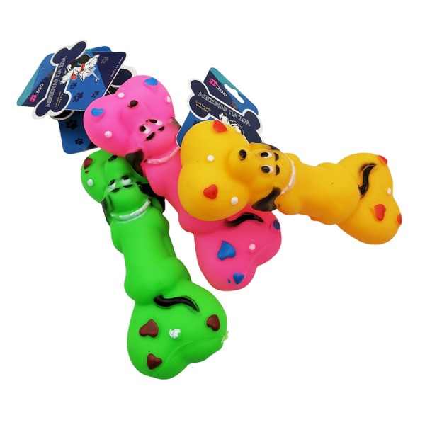 MIZOO ΠΑΙΧΝΙΔΙ ΣΚΥΛΟΥ ΚΟΚΚΑΛΟ ΜΕ ΗΧΟ ΣΕ 3 ΧΡΩΜΑΤΑ 14.5CM